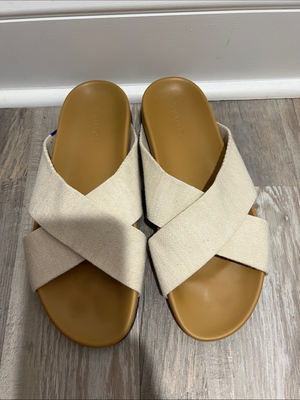 Rothy's Women's The Weekend Slide Sandal Cream Size 10.5